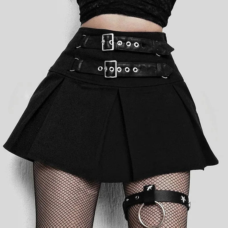 , Y2K skirt styled with a crop top