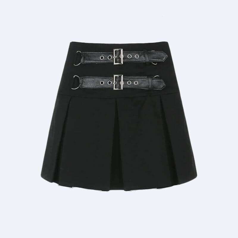 , Y2K skirt styled with a crop top