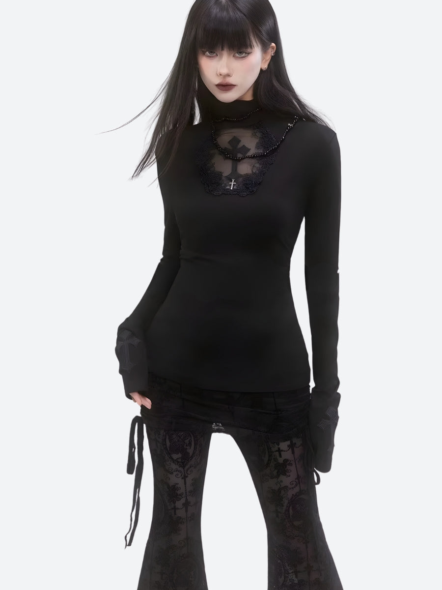 Goth Cross Top – MAUVSTUDIO®