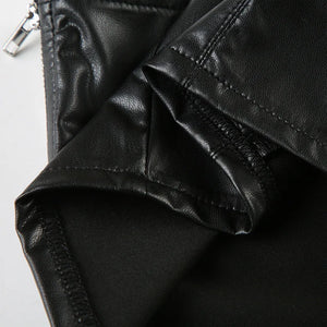 Goth Faux Leather Crop Top – MAUVSTUDIO®