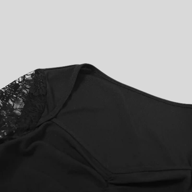 Goth Lace Corset Mini Dress view 5 | MAUVSTUDIO®