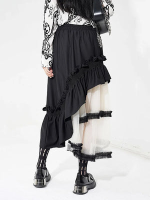, Y2K skirt styled with a crop top