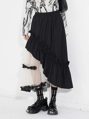 , Y2K skirt styled with a crop top