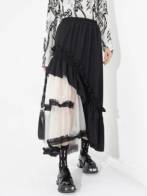 , Y2K skirt styled with a crop top