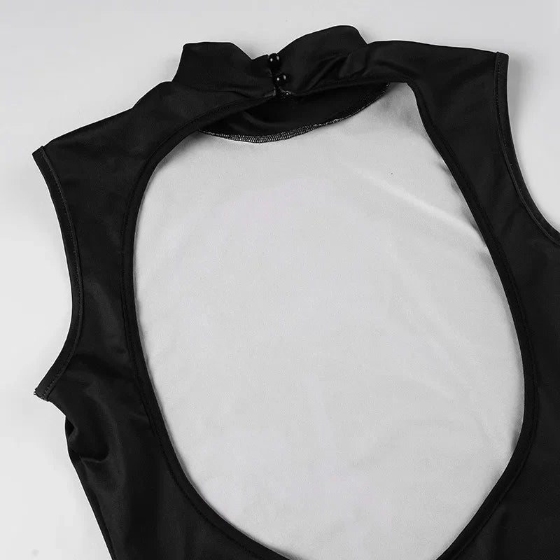 Goth Rose Maxi Dress view 5 | MAUVSTUDIO®