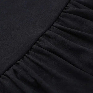 Goth Ruffled Mini Skirt, Y2K mini skirt styled with a crop top