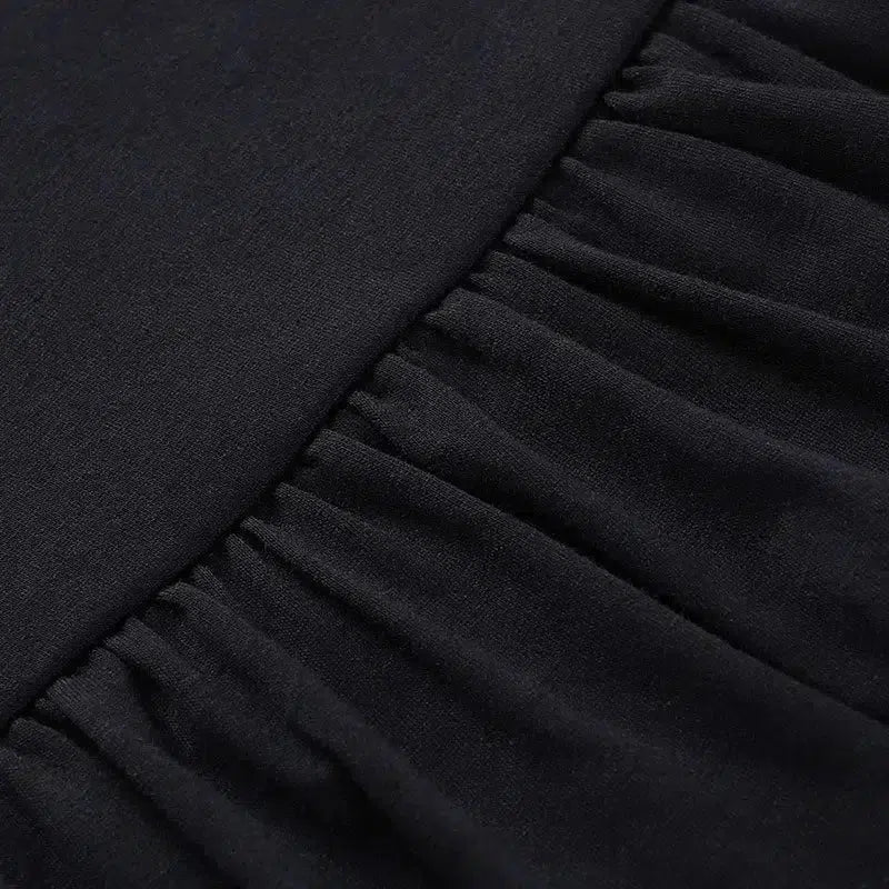 Goth Ruffled Mini Skirt, Y2K mini skirt styled with a crop top