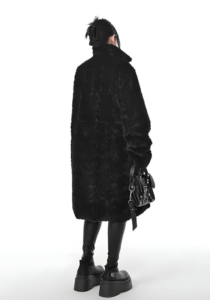 Gothic Faux Fur Fluffy Long Jacket – MAUVSTUDIO®