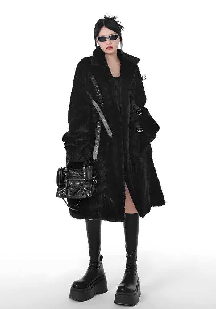 Gothic Faux Fur Fluffy Long Jacket – MAUVSTUDIO®