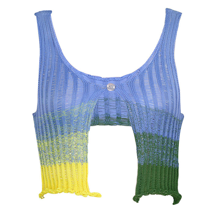 Gradient Crochet Top-Tops-MAUV STUDIO-STREETWEAR-Y2K-CLOTHING