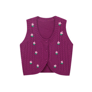 Grandmacore Knit Vest-Vest-MAUV STUDIO-STREETWEAR-Y2K-CLOTHING