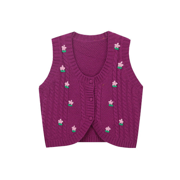 Grandmacore Knit Vest - Streetwear Society Aesthetic Clothes