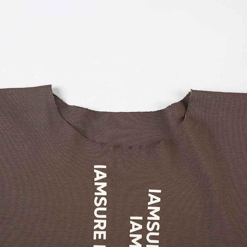 Graphic Printed Slim Fit Top – MAUVSTUDIO®