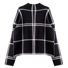 Grid Lounge Sweater-Sweaters-MAUV STUDIO-STREETWEAR-Y2K-CLOTHING