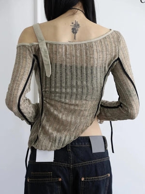 Grunge Asymmetrical Top – MAUVSTUDIO®