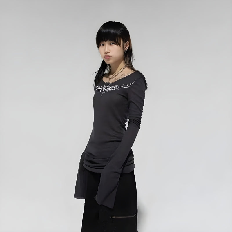 Grunge Barbed Wire Top – MAUVSTUDIO®