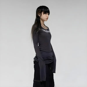 Grunge Barbed Wire Top – MAUVSTUDIO®