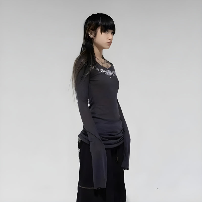 Grunge Barbed Wire Top – MAUVSTUDIO®