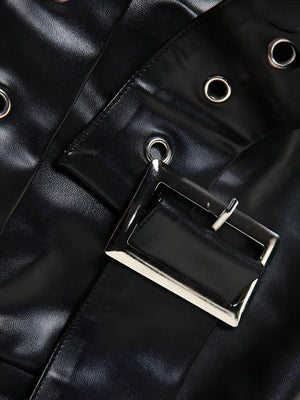 Grunge Belted Faux Leather Tube Top – MAUVSTUDIO®