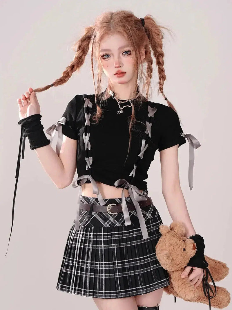 Grunge-Coquette-Lace-Up-Crop-