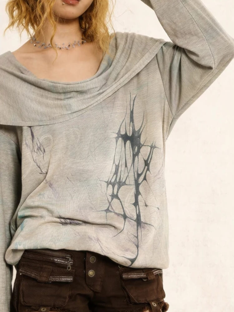 Grunge Distressed Hooded Top – MAUVSTUDIO®