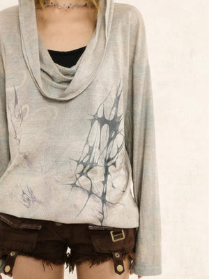 Grunge Distressed Hooded Top – MAUVSTUDIO®