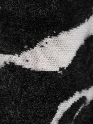 Grunge Fluffy Lace Up Sweater-Mauv Studio