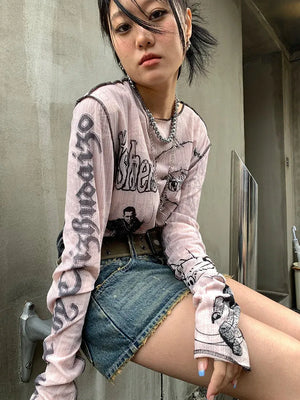 Grunge Harajuku Top – MAUVSTUDIO®