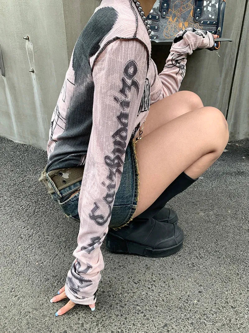 Grunge Harajuku Top – MAUVSTUDIO®