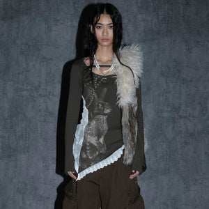 Grunge Patchwork Tee – MAUVSTUDIO®