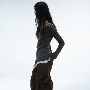 Grunge Patchwork Tee – MAUVSTUDIO®