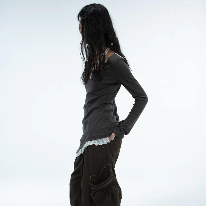 Grunge Patchwork Tee – MAUVSTUDIO®