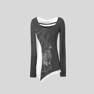 Grunge Patchwork Tee – MAUVSTUDIO®