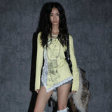 Grunge Patchwork Tee – MAUVSTUDIO®