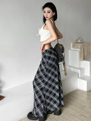 , Y2K skirt styled with a crop top