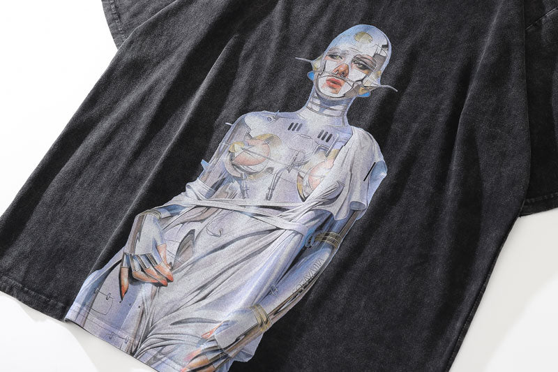 Hajime Sorayama Oversize Graphic Tee | Y2K & Streetwear Clothing