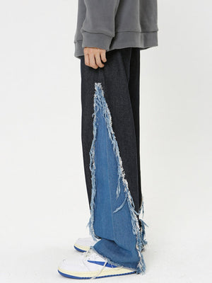 'Half' Jeans-Jeans-MAUV STUDIO-STREETWEAR-Y2K-CLOTHING
