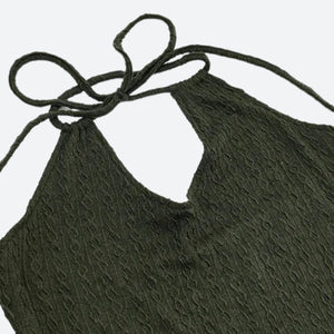 Halter Neck Knitted Mini Dress view 4 | MAUVSTUDIO®