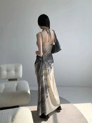 Halter Neck Maxi Dress view 2 | MAUVSTUDIO®
