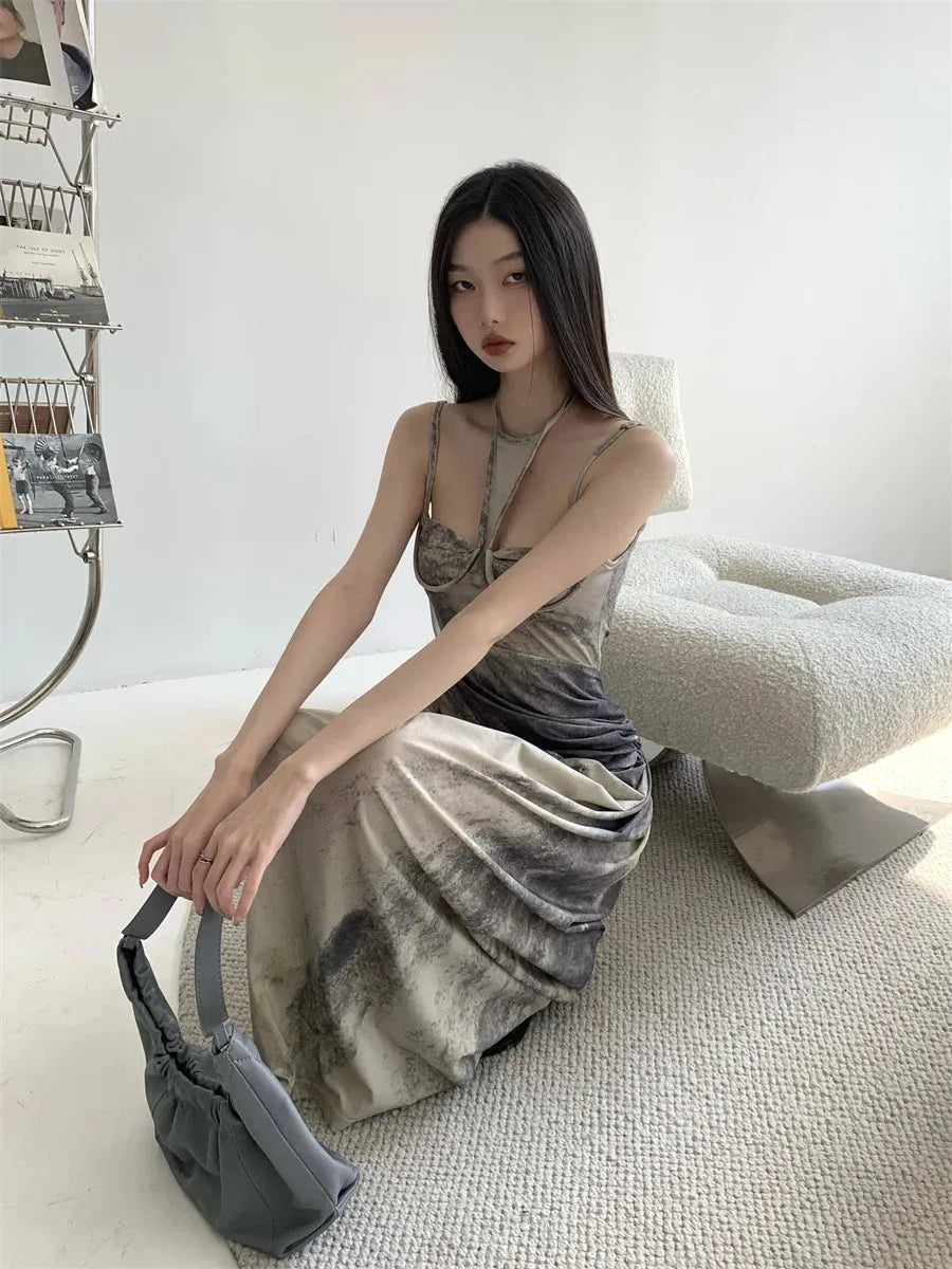 Halter Neck Maxi Dress view 5 | MAUVSTUDIO®