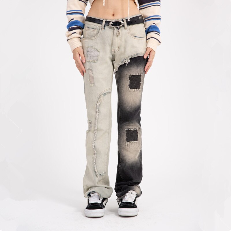 'Halved' Jeans-Jeans-MAUV STUDIO-STREETWEAR-Y2K-CLOTHING