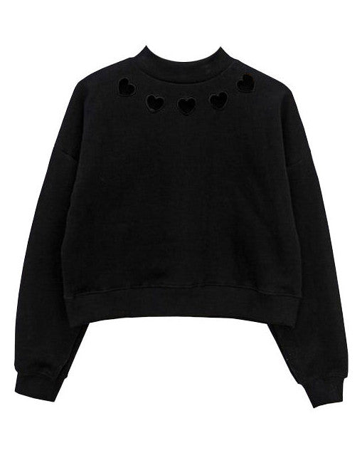 Heart Cut Out Sweatshirt-Sweaters-MAUV STUDIO-STREETWEAR-Y2K-CLOTHING