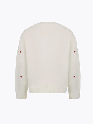 Heart Embroidered Sweater