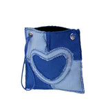 Heart Patchwork Purse-Handbags-MAUV STUDIO-STREETWEAR-Y2K-CLOTHING