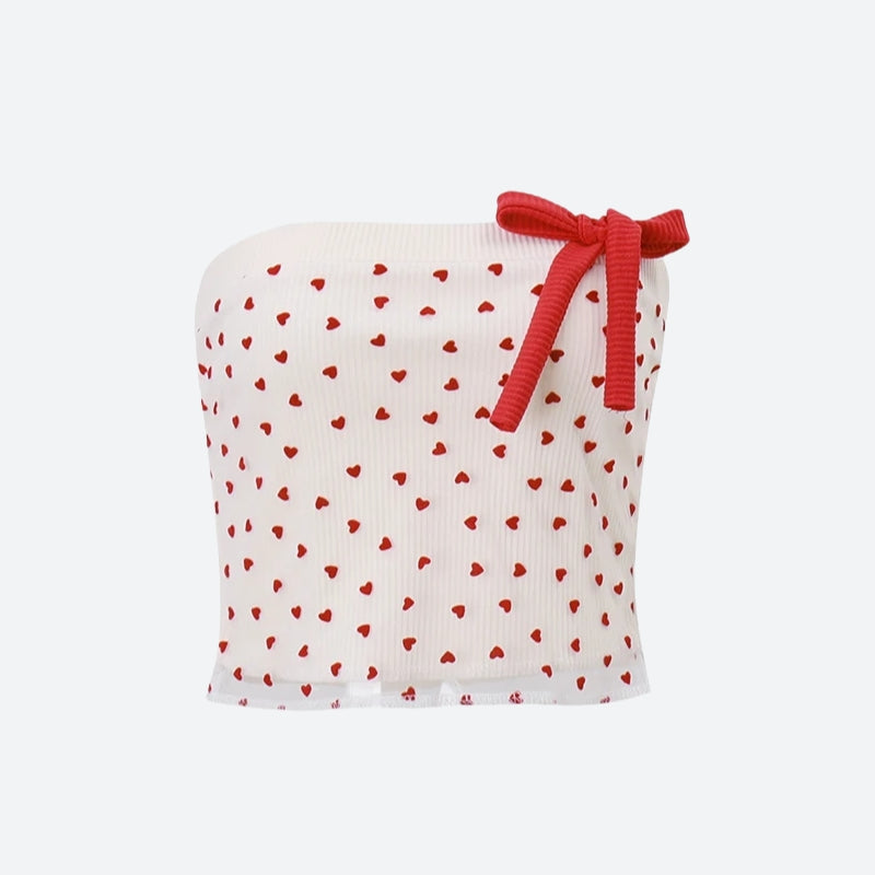 Heart Ribbed Tube Top – MAUVSTUDIO®