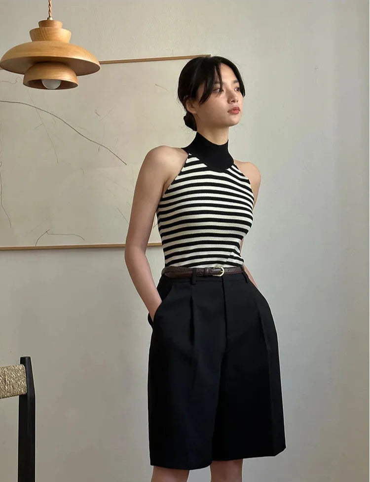 High Waist Y2K Bermuda Shorts