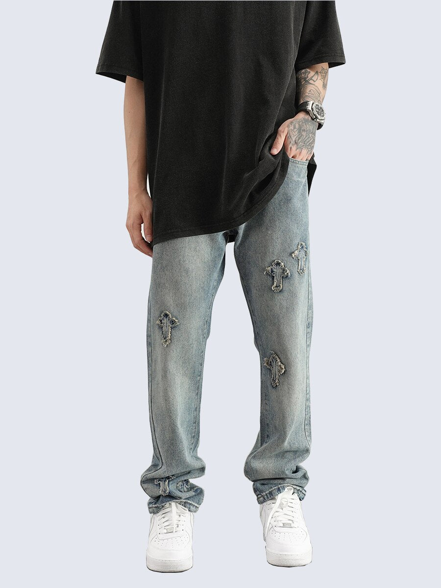'Holy' Jeans-Jeans-MAUV STUDIO-STREETWEAR-Y2K-CLOTHING