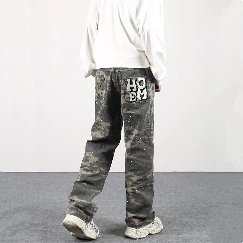 'Home' Jeans-Jeans-MAUV STUDIO-STREETWEAR-Y2K-CLOTHING