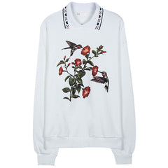 Hummingbird Vintage Sweatshirt-Sweaters-MAUV STUDIO-STREETWEAR-Y2K-CLOTHING