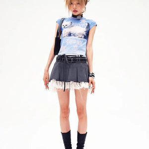 I Have Nothing To Wear Tee with cropped cut, Y2K baby tee styled with low rise bottoms